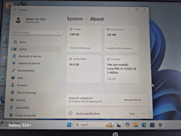 HP ProBook 440 G8 INTEL Core I5 11TH GEN 16GB RAM 256GB SSD - Image 9