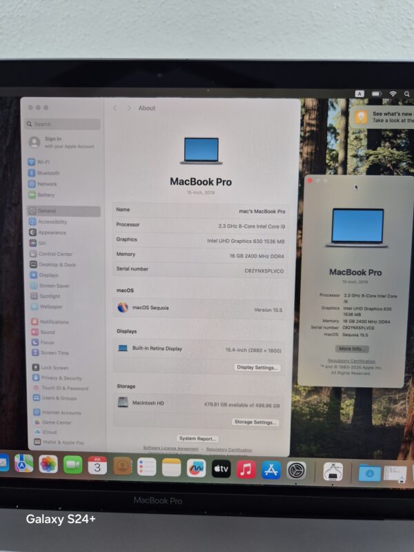 Apple MacBook Pro A1990 (15″, 2018) Core i9 Hexa‑Core, 2.9 GHz 16GB RAM 512GB SSD - Image 7